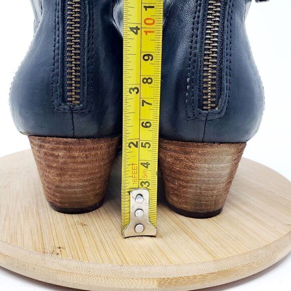 Kork Ease Ankle Boots Womens 9 Maddelena Black Leather Bootie Belted Buckle Moto - Picture 12 of 15